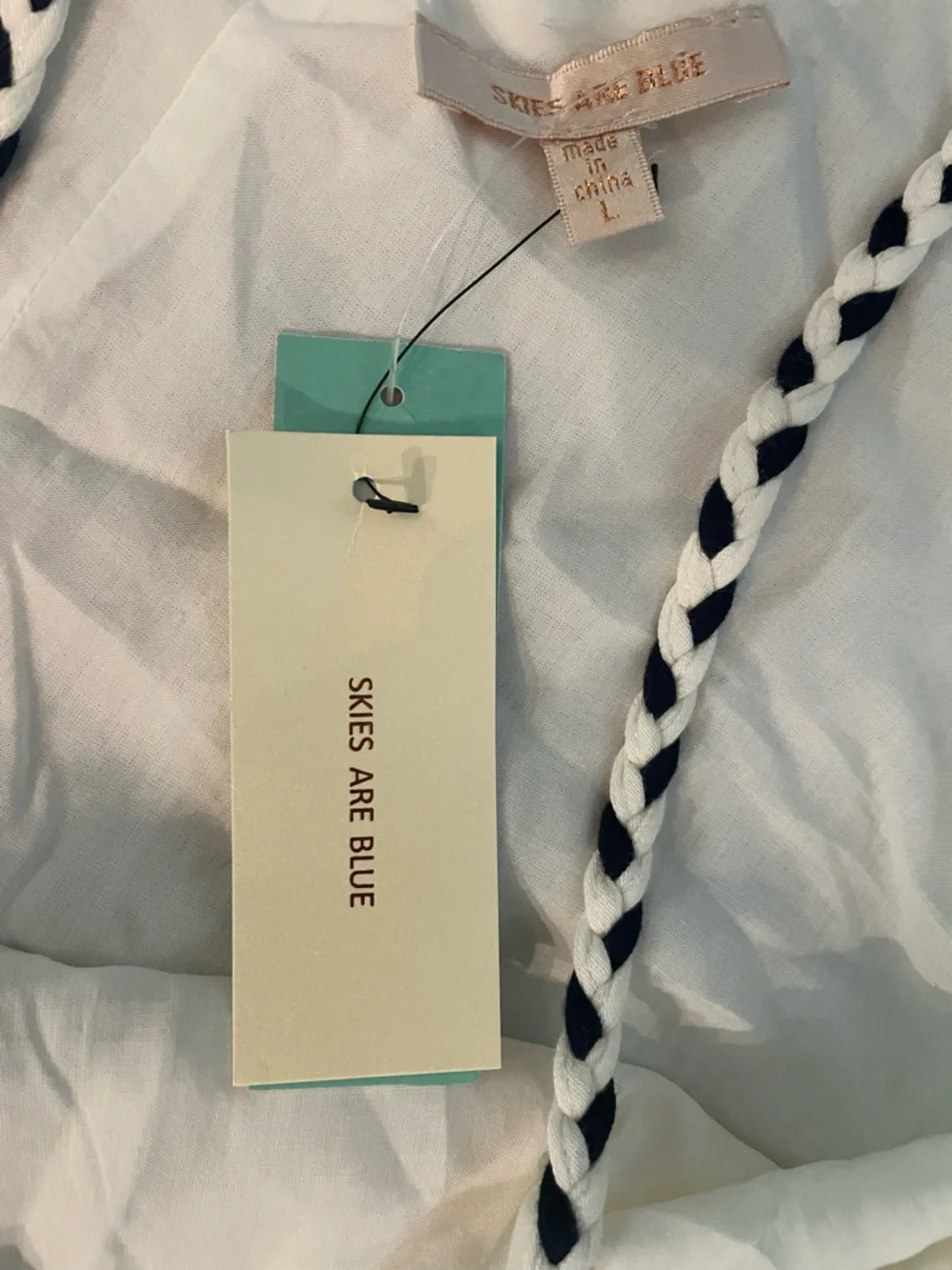 Skies Are Blue White and Navy Summer Sundress - Picture 4 of 7